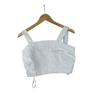 Lone Star Cropped Tank Top size Large‎ White